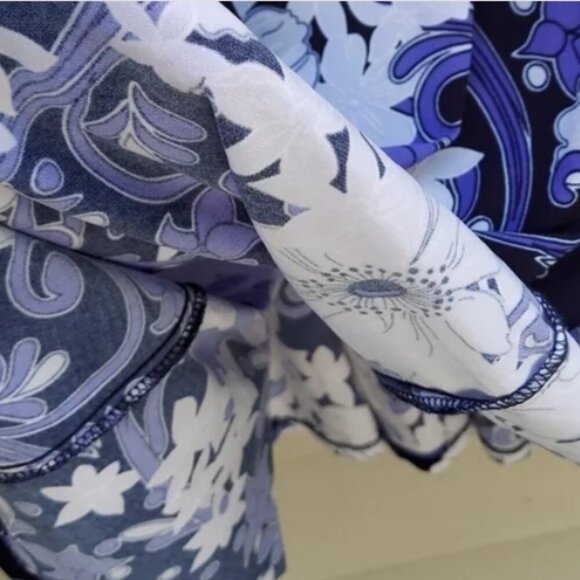 Perception New York Blue/ white woman's dress. Size L. Luxury Gift Summer Lightw - Picture 7 of 7